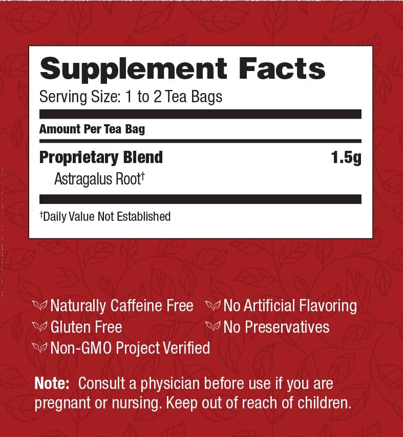Bravo Teas Astragalus Herbal Tea - Caffeine Free - Image 5